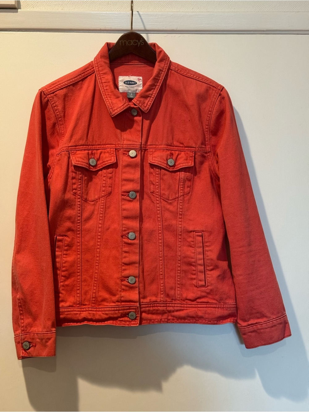 Old Navy Bright Red Denim Jacket